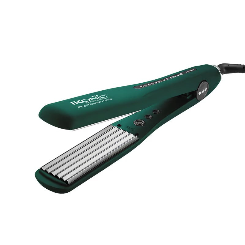 Ikonic Professional Pro Titanium Crimp Emerald Hair Crimper