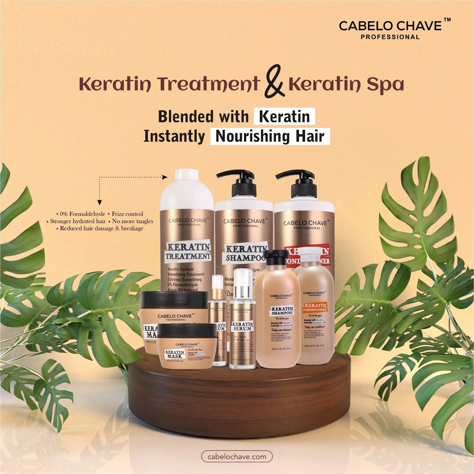 Cabelo Chave Professional Keratin Conditioner 300ML - 2