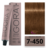 Schwarzkopf Igora Royal Absolutes Hair Color (7-450 Medium Blonde Beige Gold) 60ml - 1